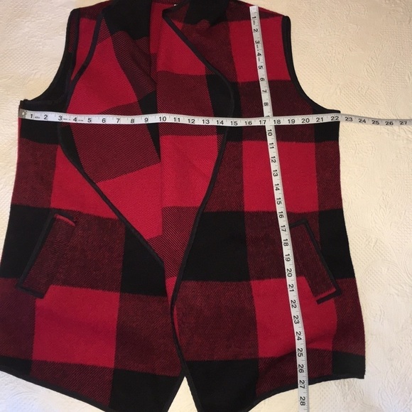 Buffalo plaid fleece vest plus size L - Picture 4 of 10